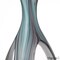 16-Inch Multitone Glass Table Vase in Blue Hue - Minimalist, Decorative Boho Vase with Rustic Farmhouse Style Perfect for Home Decor - Living Room, Bedroom Table, Kitchen Shelf, or Office Desk Decor